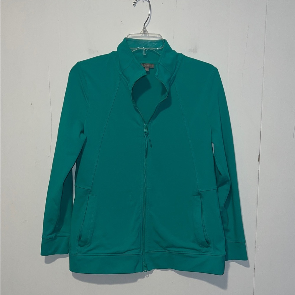 Talbots Vibrant Teal Full-Zip Jacket 0042